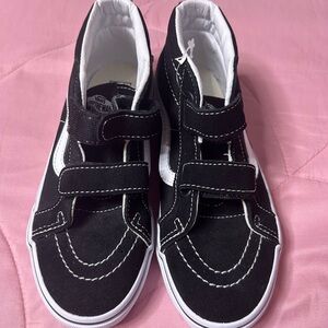 Vans Kids Black and White High-Top Sneakers